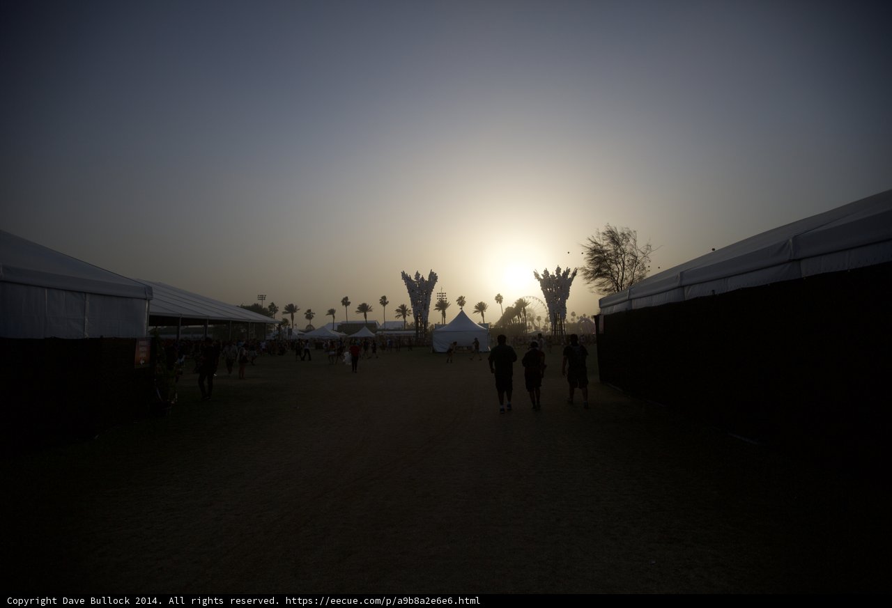 Setting Sun Shines on Coachella Campers