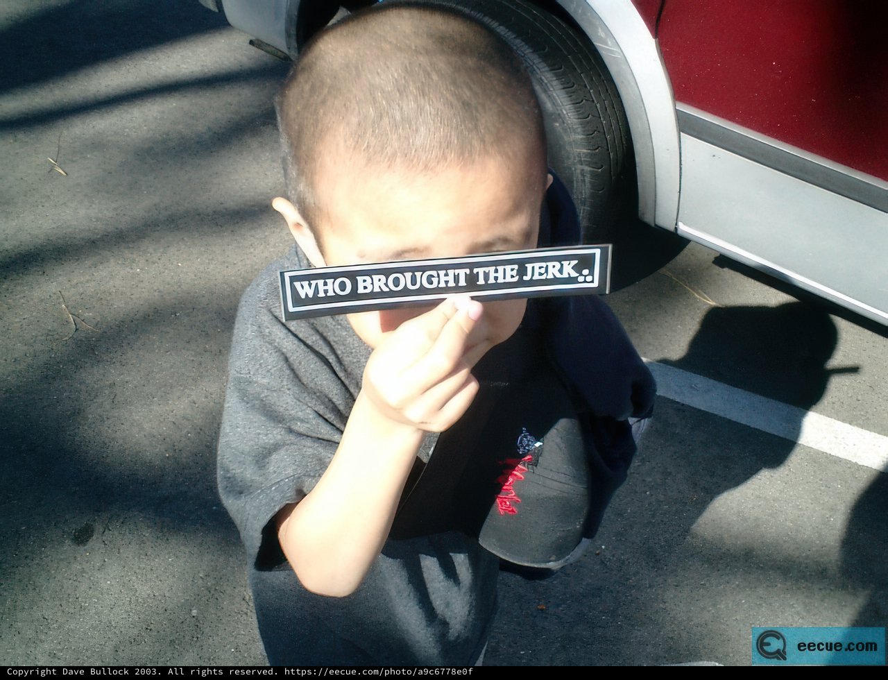 The Young Sign Holder
