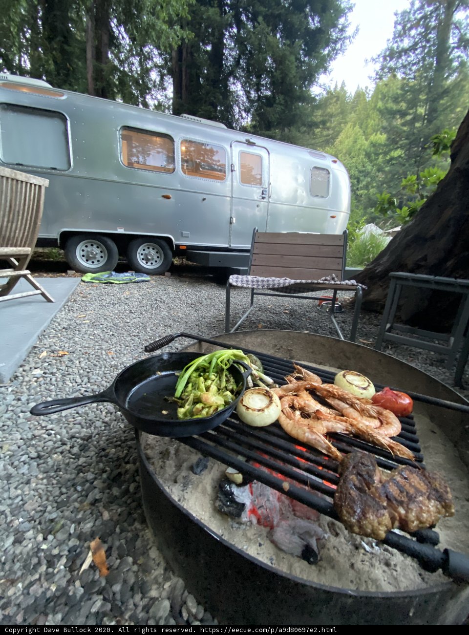 Airstream Camping with Delicious Grilling- Guerneville, California