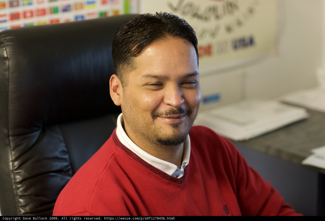 Happy Man in a Red Sweater