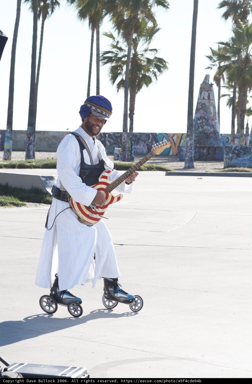 Roller Skating Guitarist