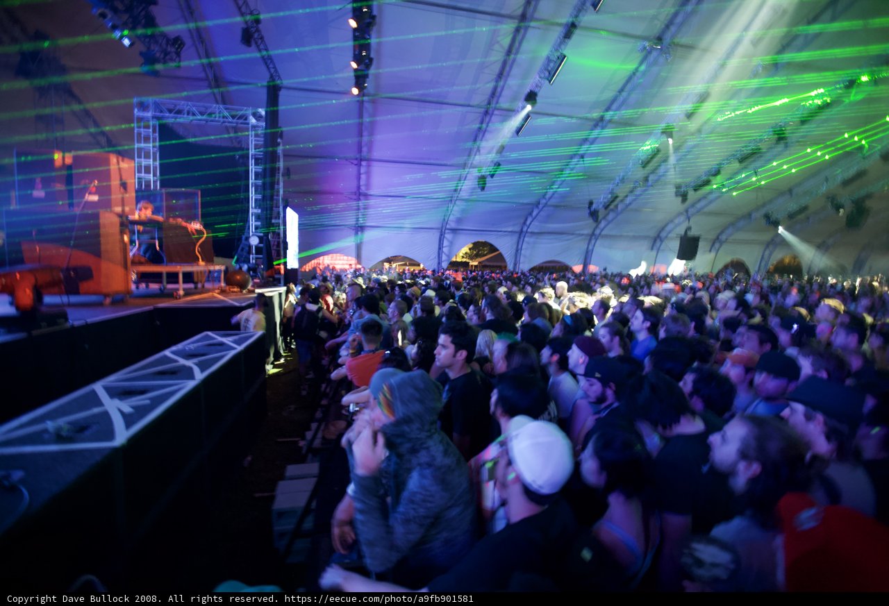 Green Illumination at Coachella Concert