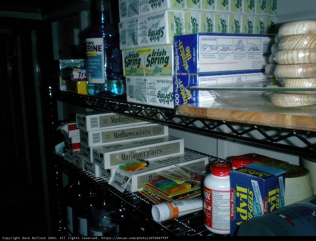 Shelf Loaded with Essentials