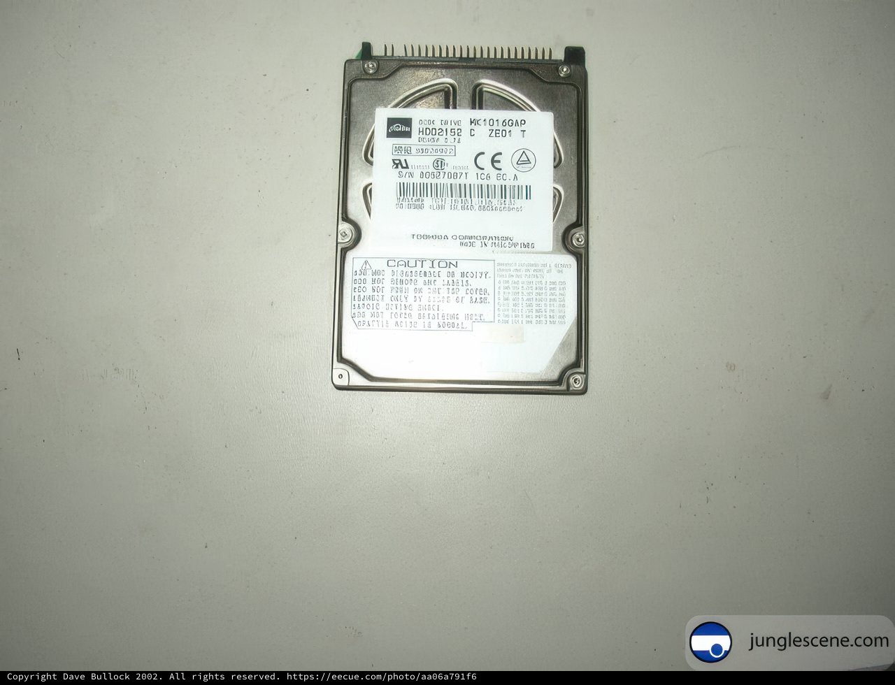 Vintage Hard Drive with Unique Sticker