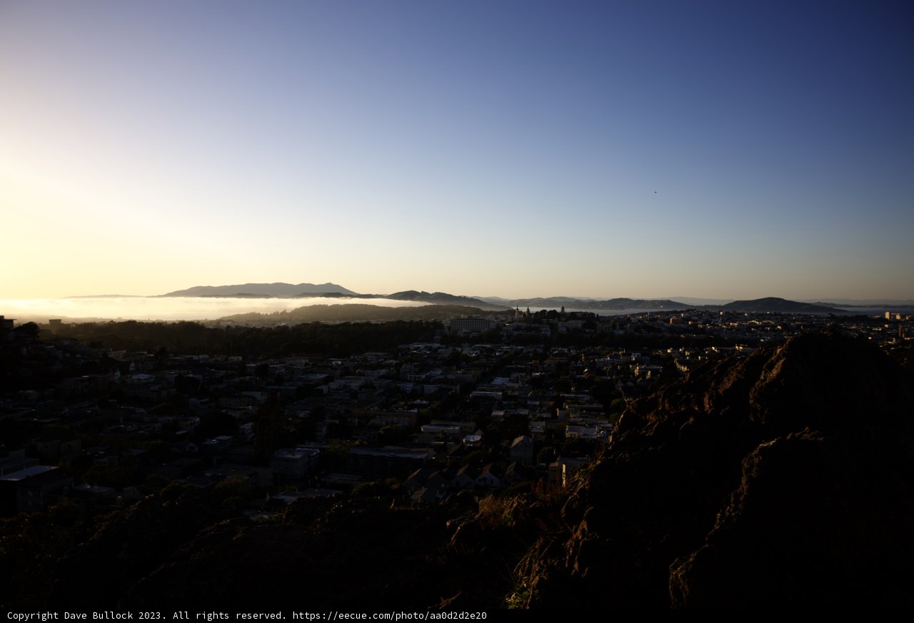 Serene Cityscape from the Hills