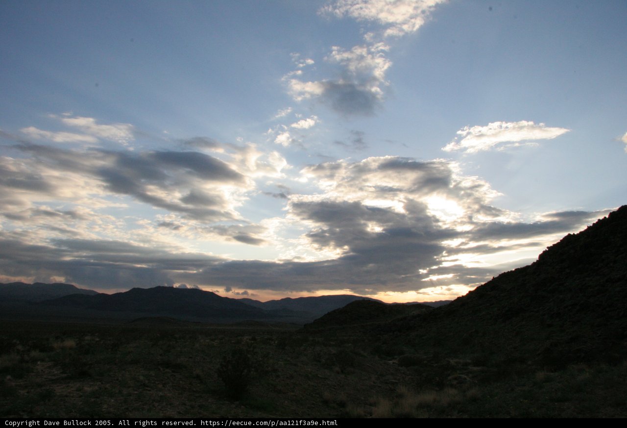Desert Sunset with Majestic Mountain