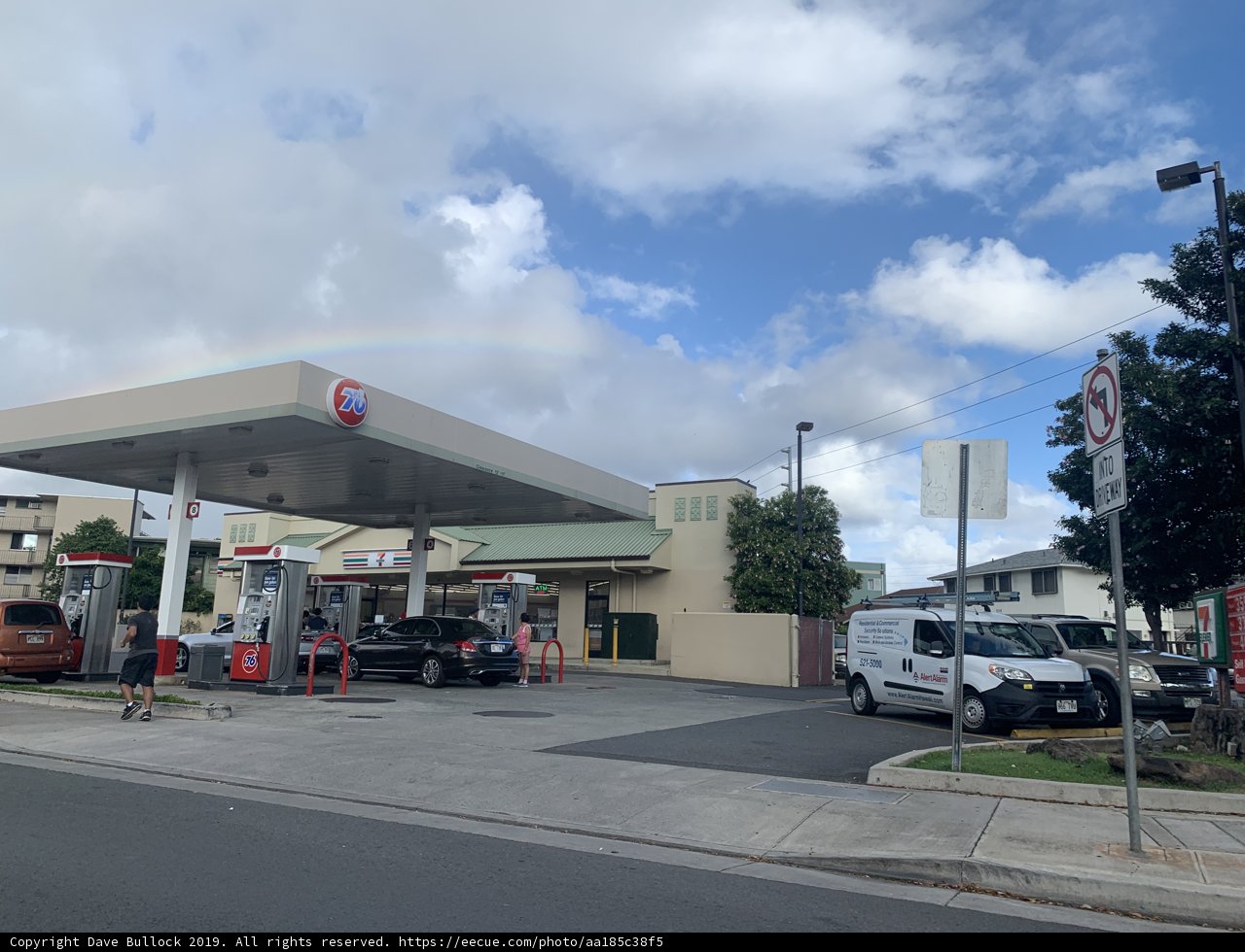 Rainbow over Gas Station