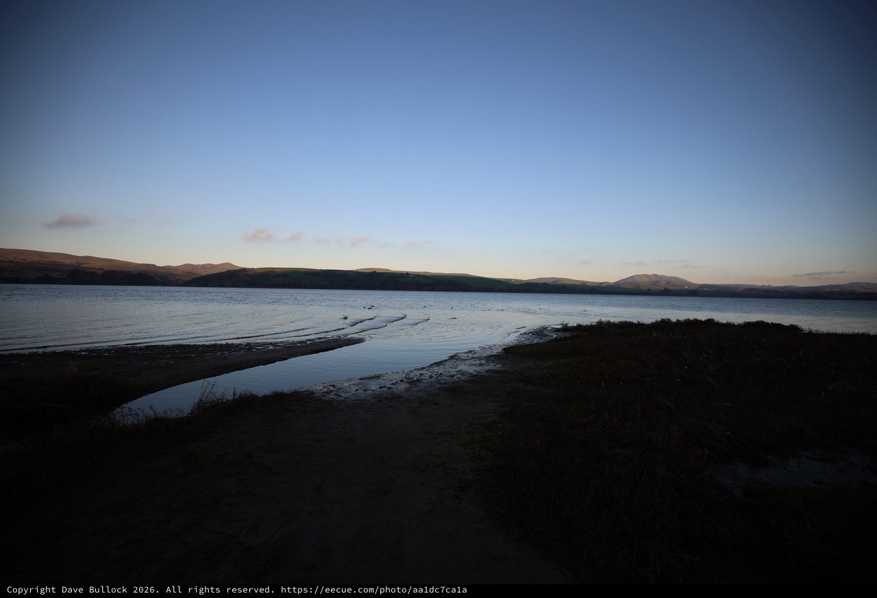 Tranquil Dusk at Drakes Beach Estuary