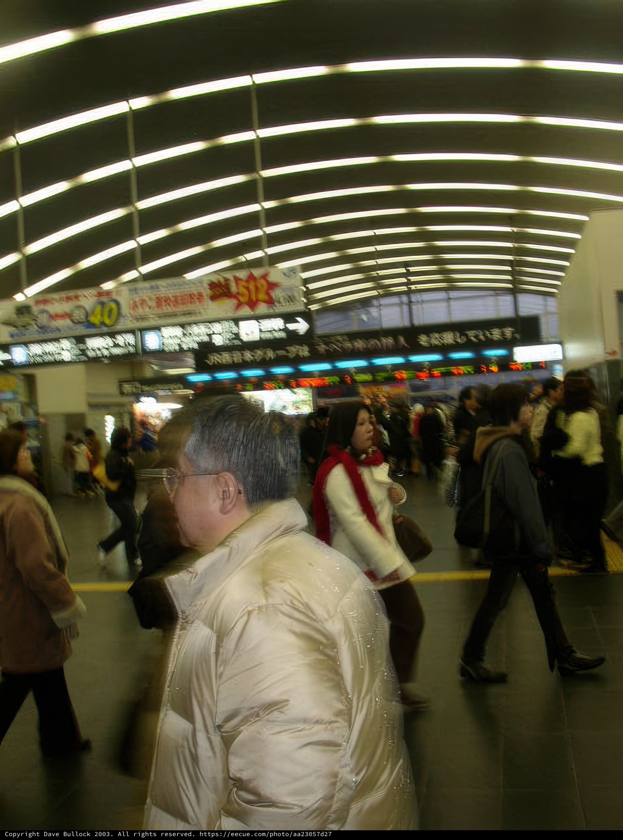 Blurry Throngs at Kyoto Train Station