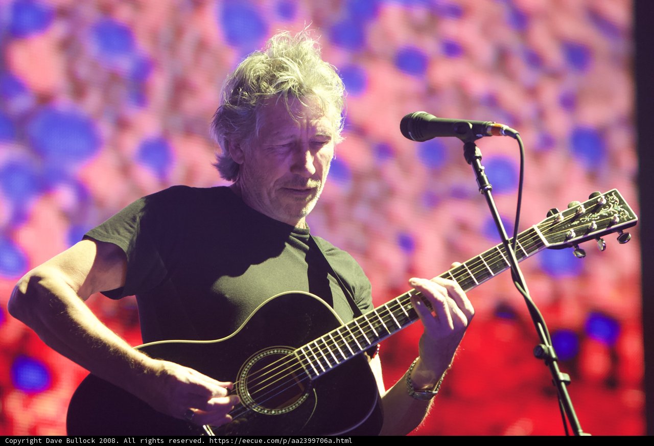 Roger Waters Rocks Coachella with Guitar and Microphone