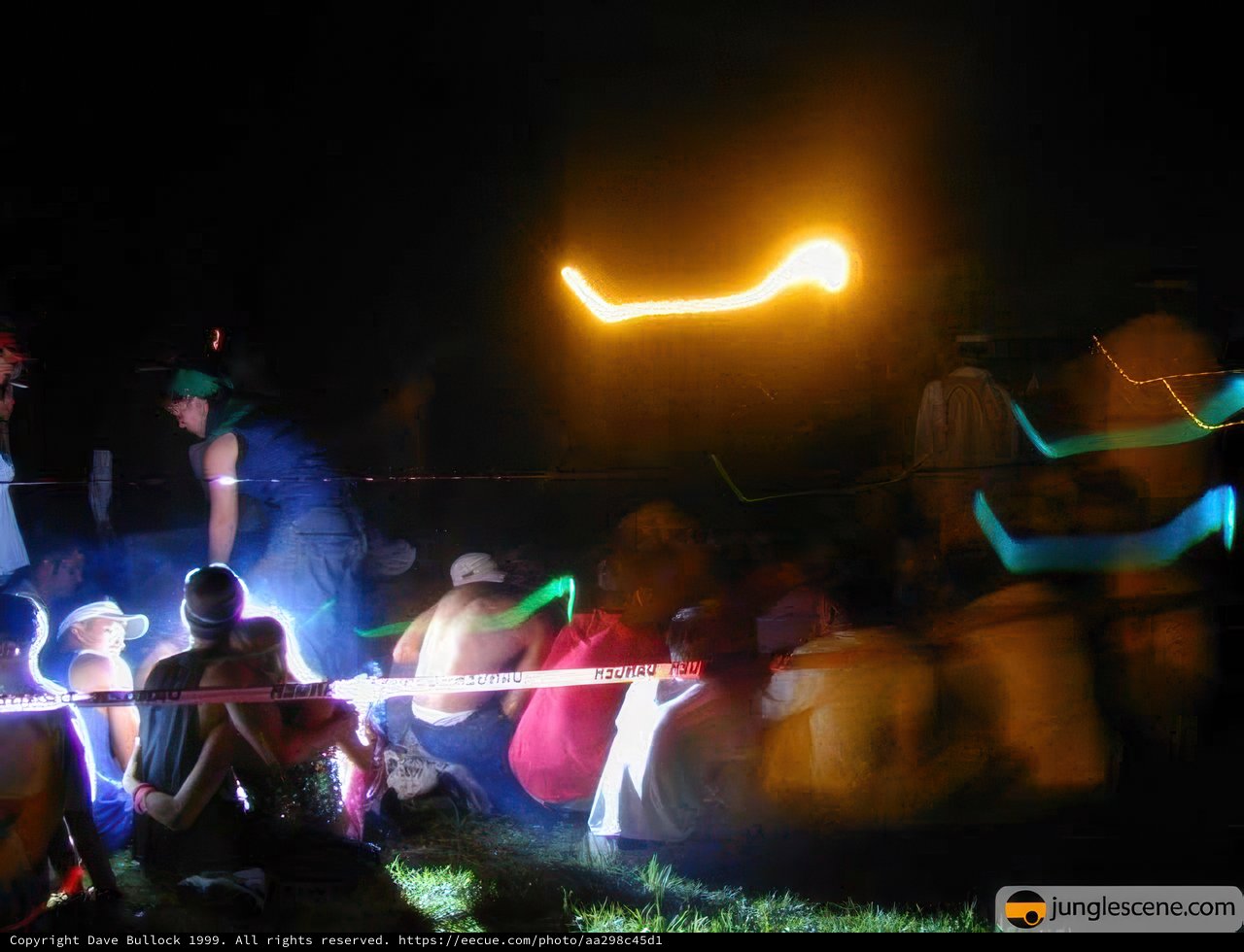 Nighttime Gathering on the Grass