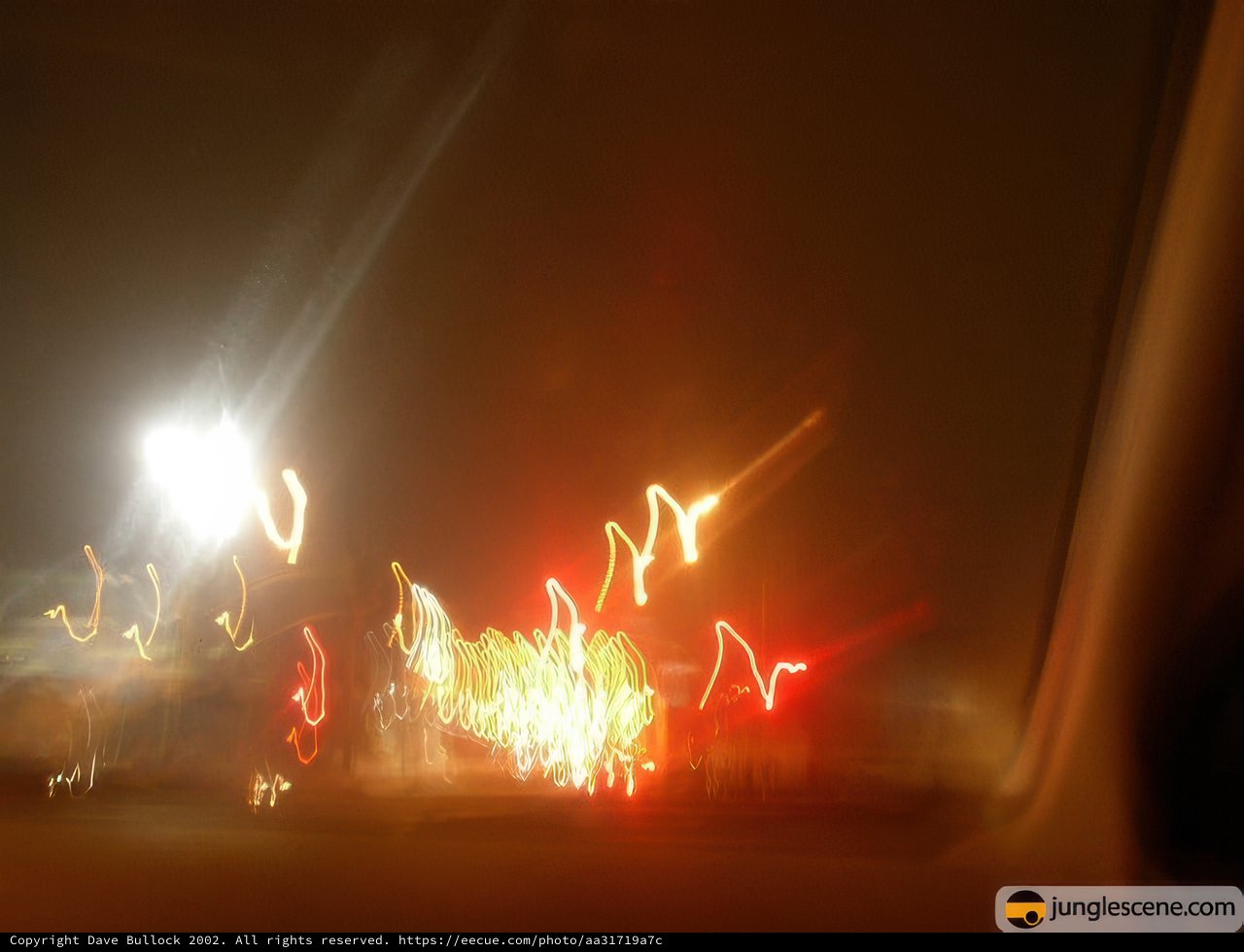 Blurred Lights on the Road