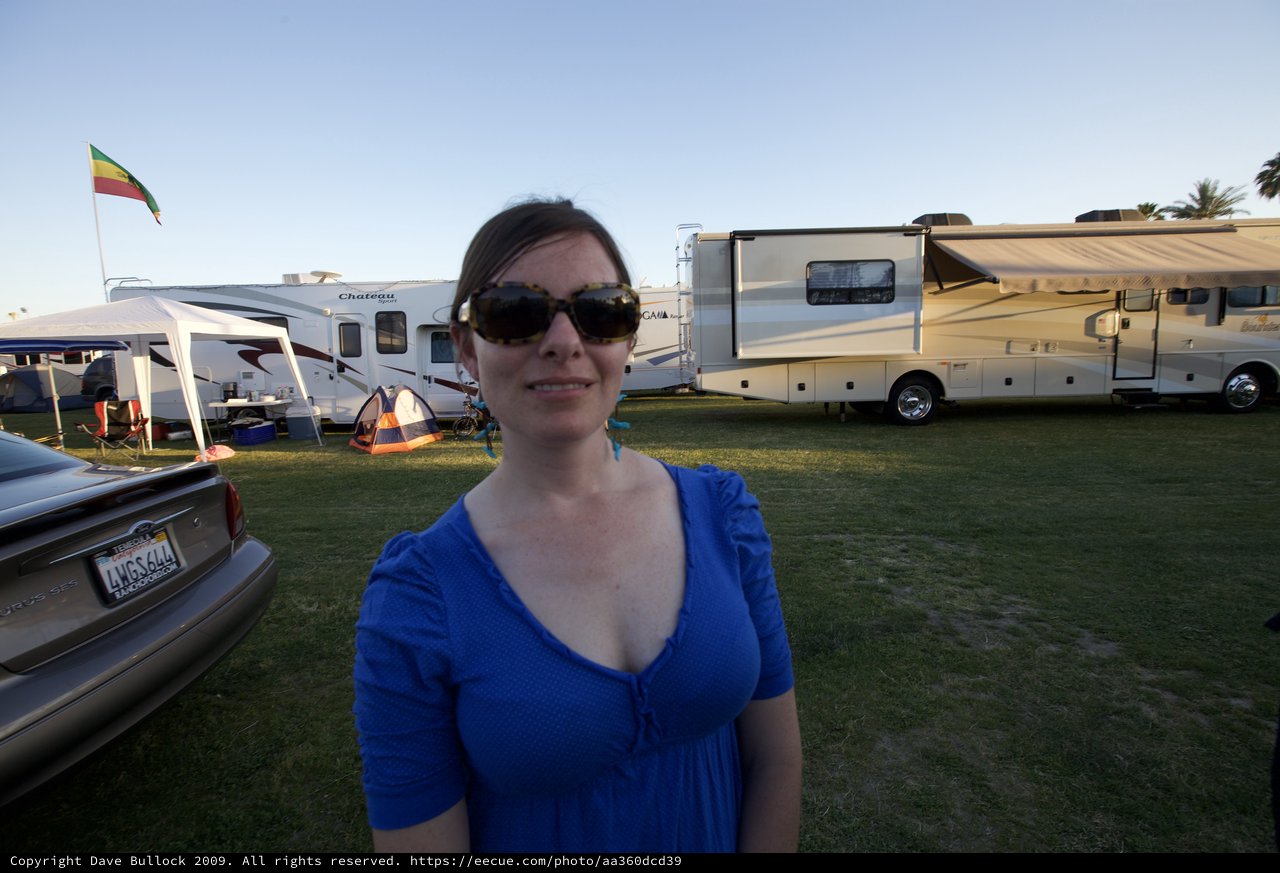 Woman at Coachella Festival Camping Grounds 2009