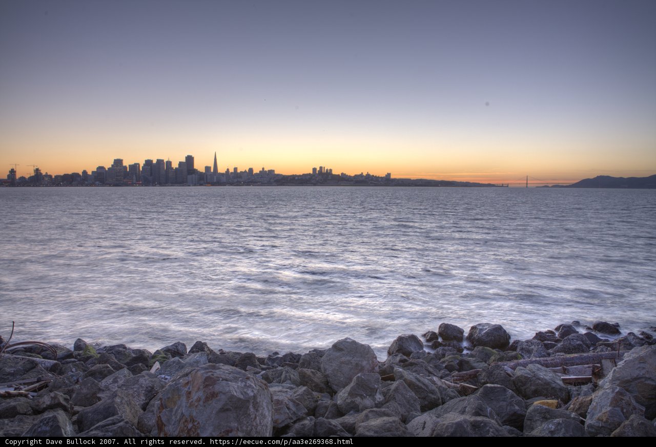 Sunset over the City Skyline