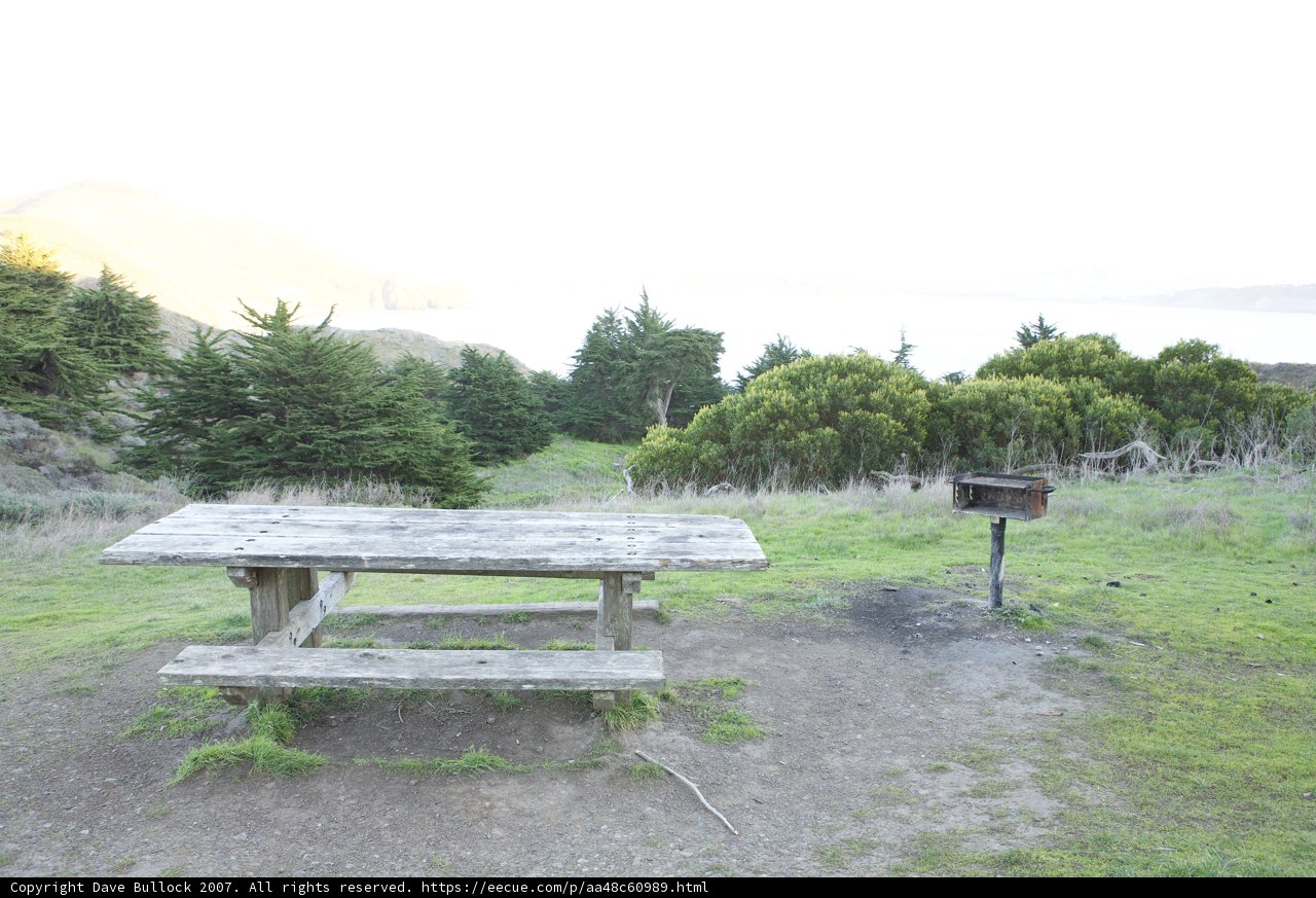 Hillside Picnic Table with Ocean View
