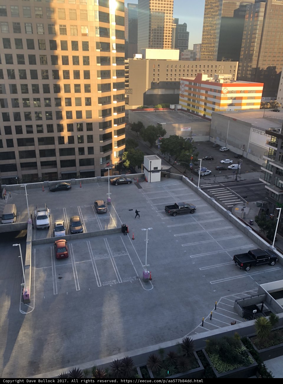 Busy City Parking Lot