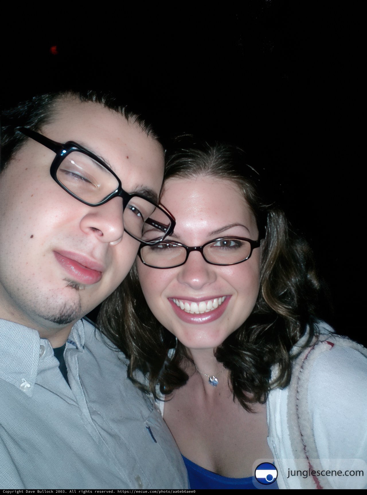 Smiling Couple with Spectacles