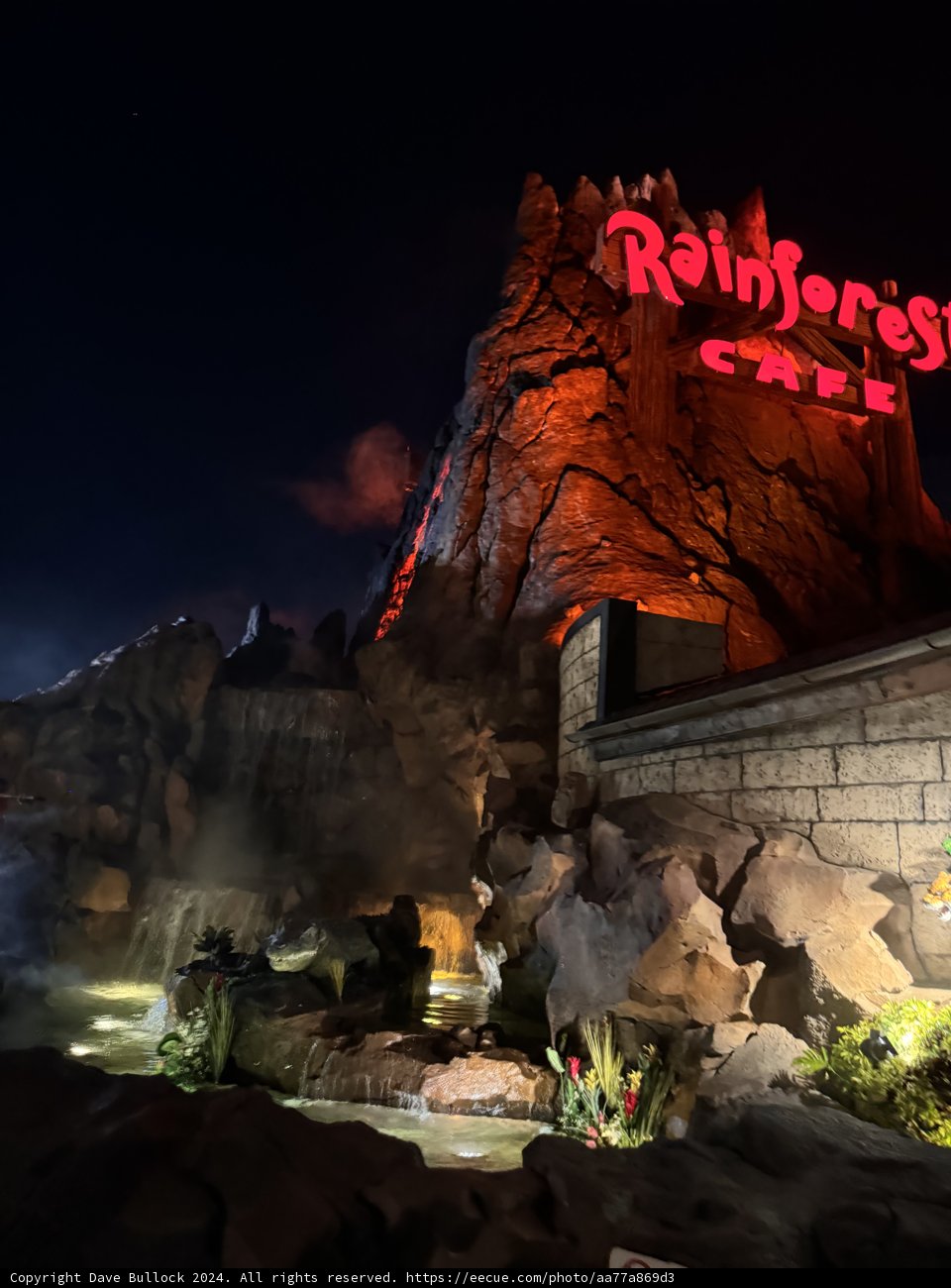 Illuminated Red Rock Casino Against Night Sky