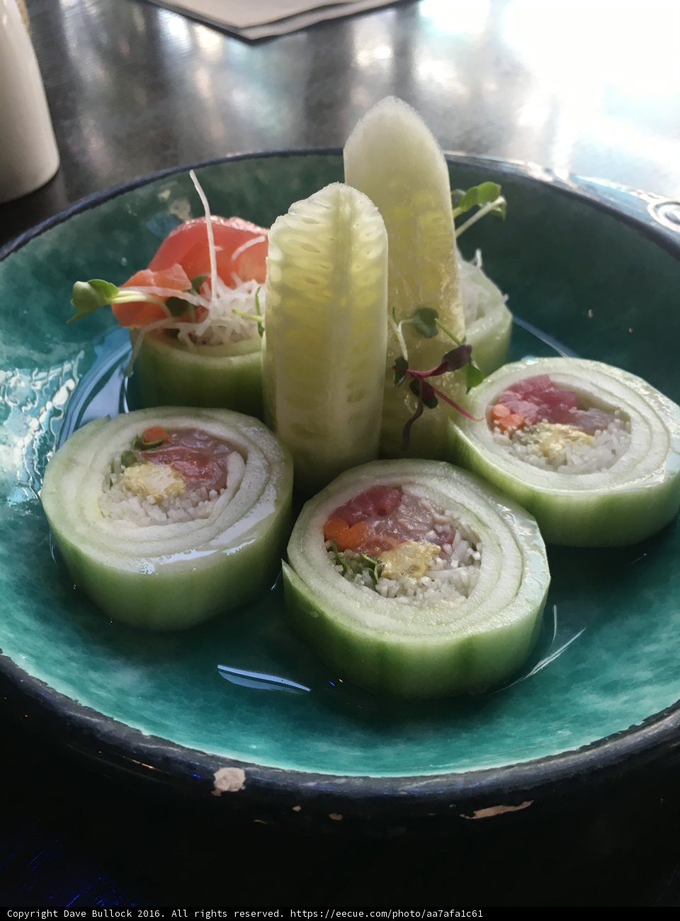Fresh and Colorful Cucumber Rolls with Tomatoes