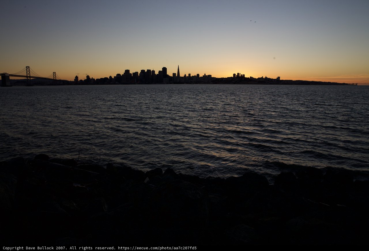 Golden Hour Setting over the Cityscape