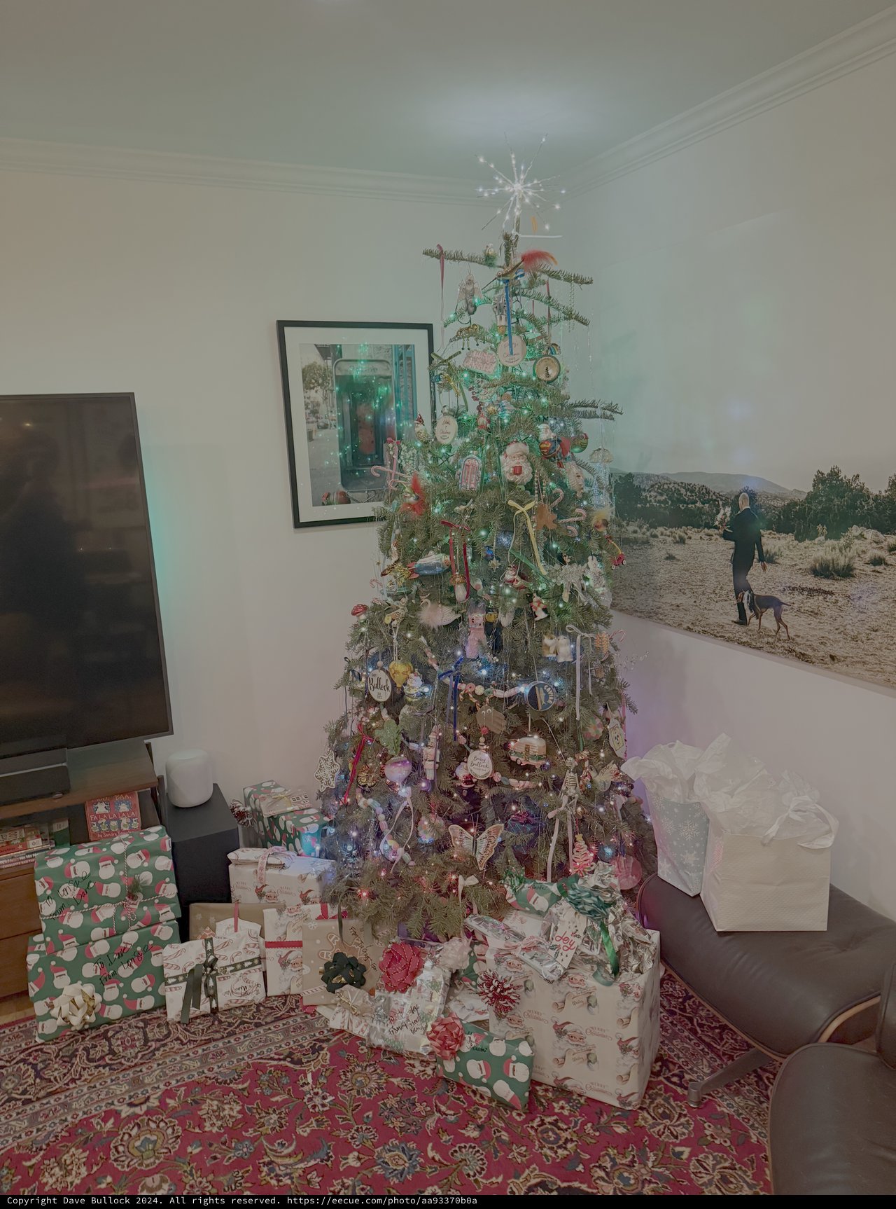 Christmas Morning Tree with Wrapped Gifts
