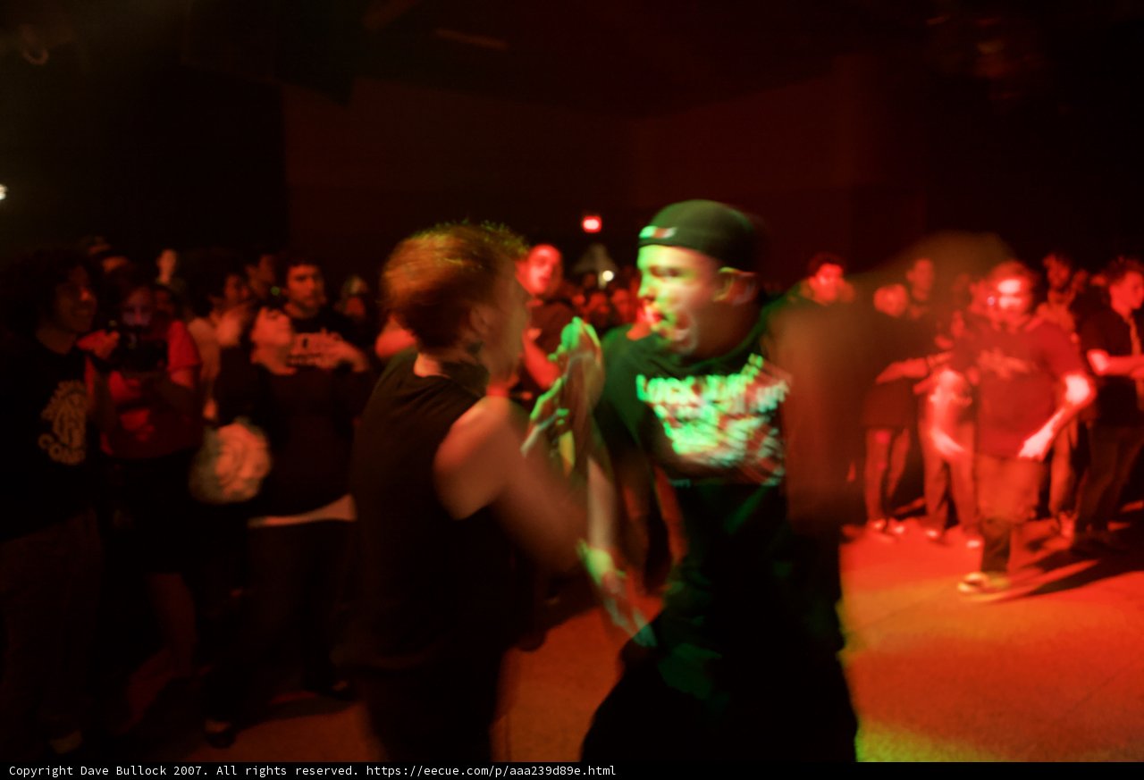 Night Club Performance with Two Dressed Men