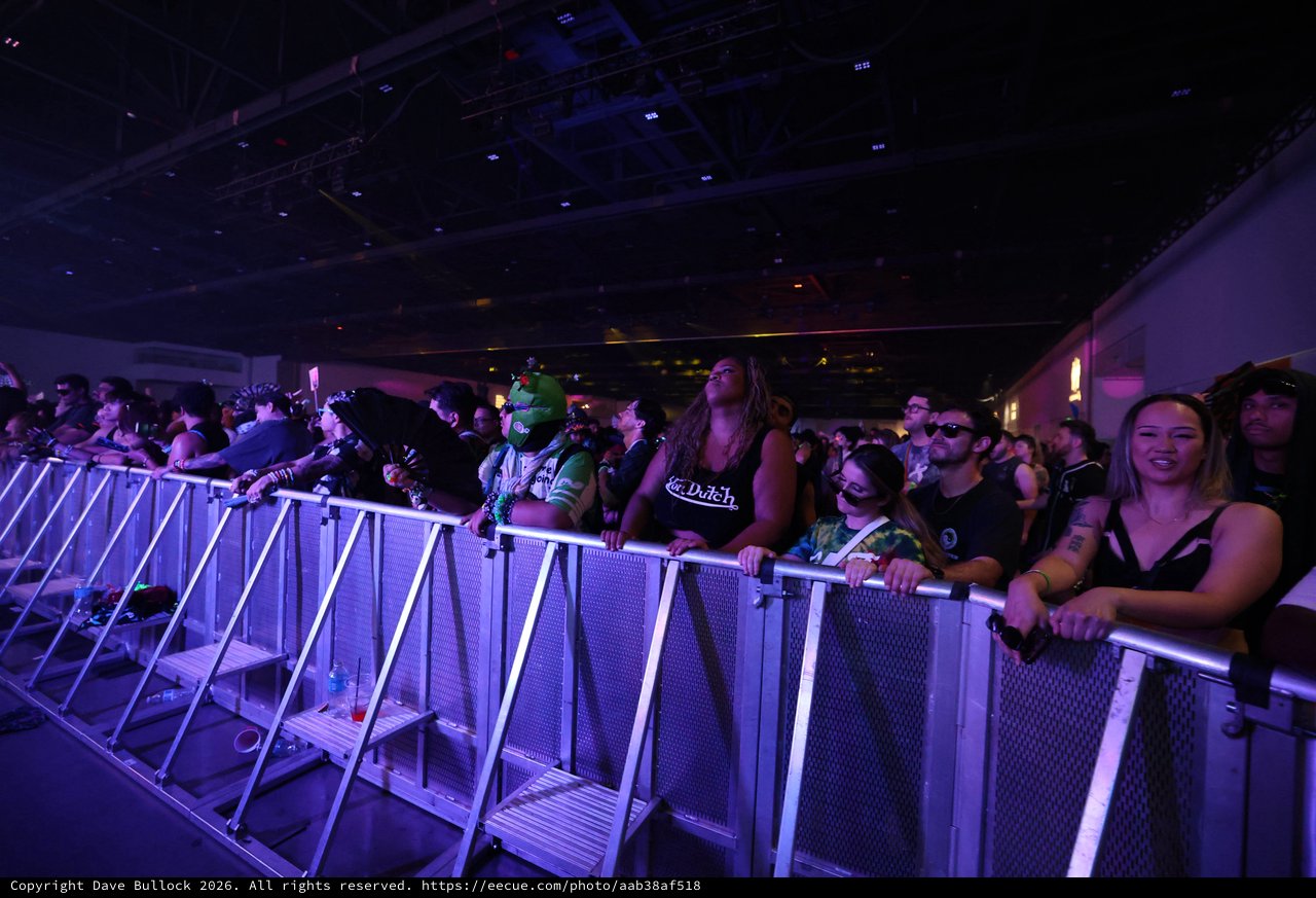 Crowd Presses Against Barrier at Wobbleland Festival