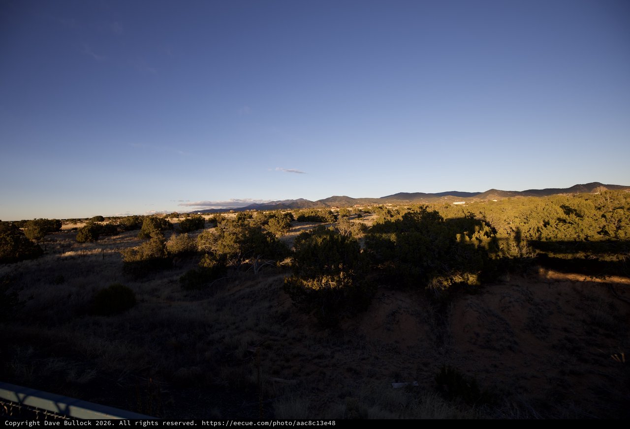 Golden Hour Desert Landscape with Mountain Vista