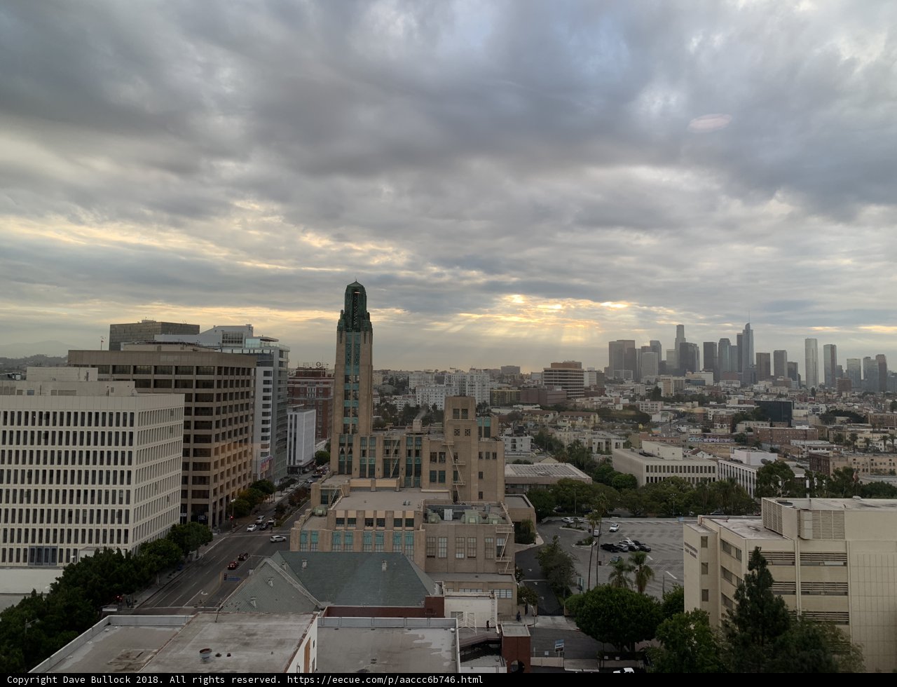 Downtown Metropolis Skyline from Rooftop