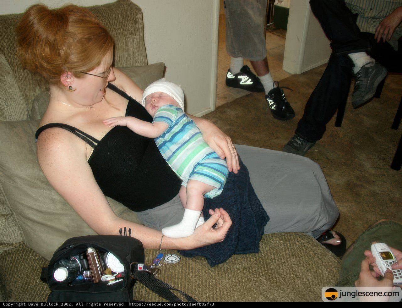 Mother and Child on the Couch