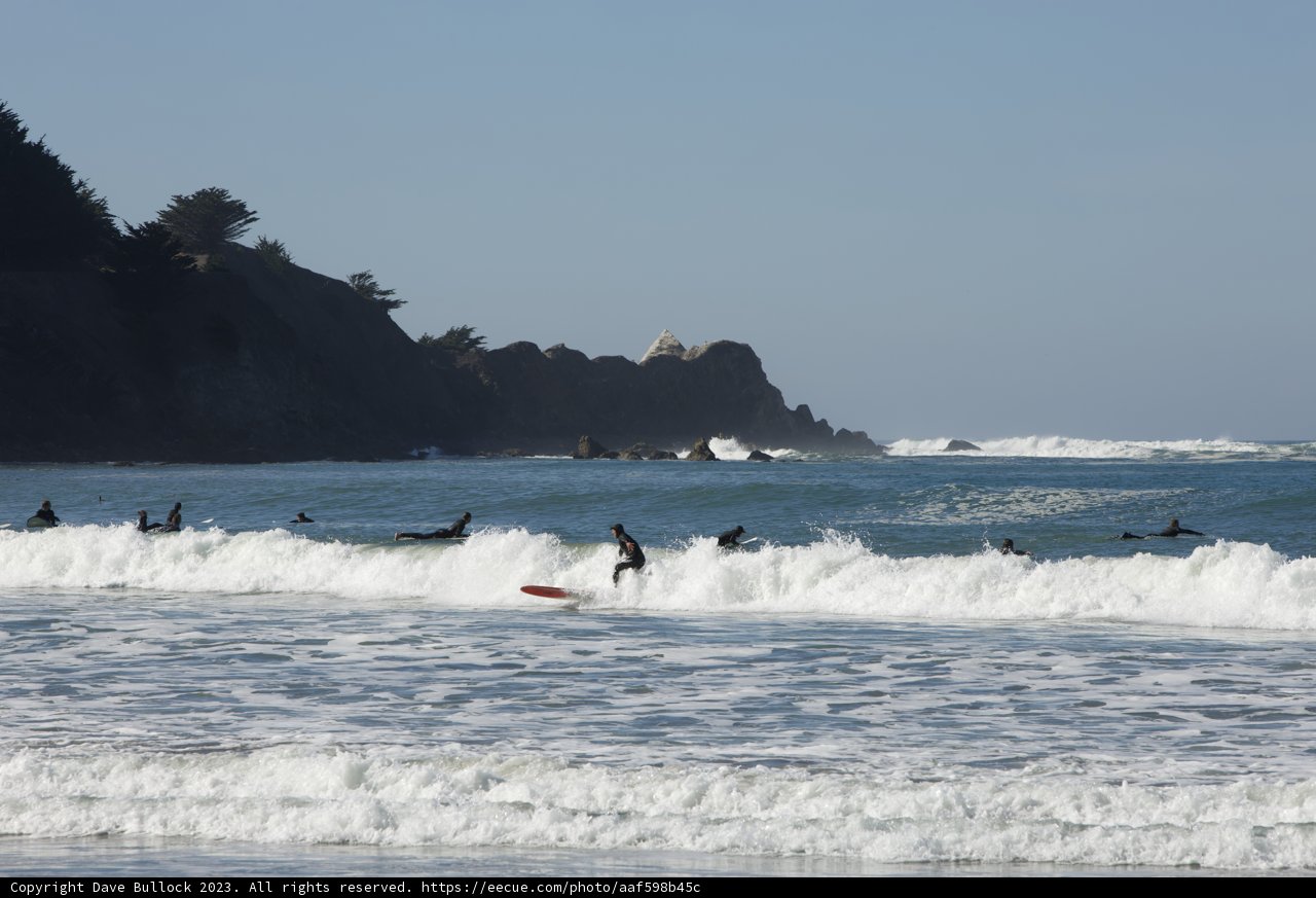Pacifica Surfers Take On The Waves - A Group Affair