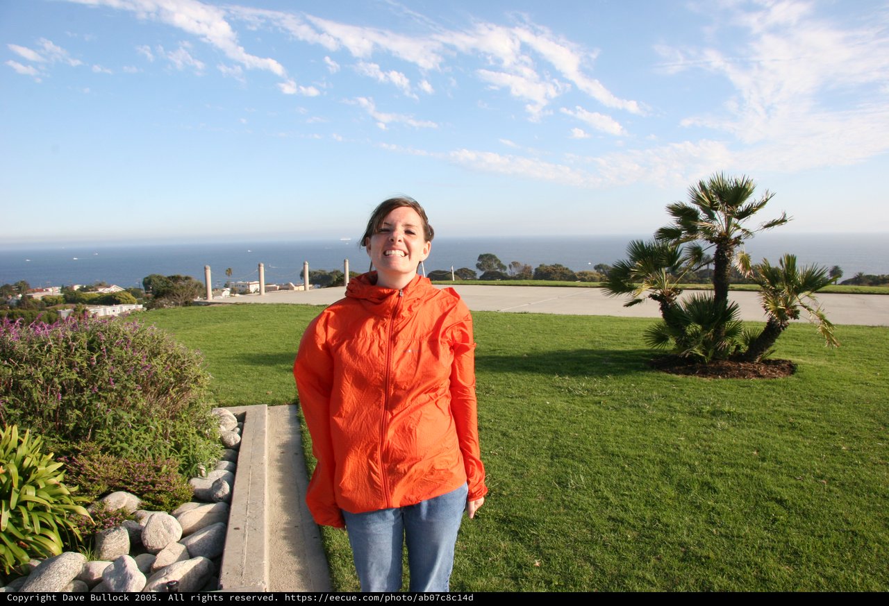 Woman Enjoying Coastal View at Scenic Overlook