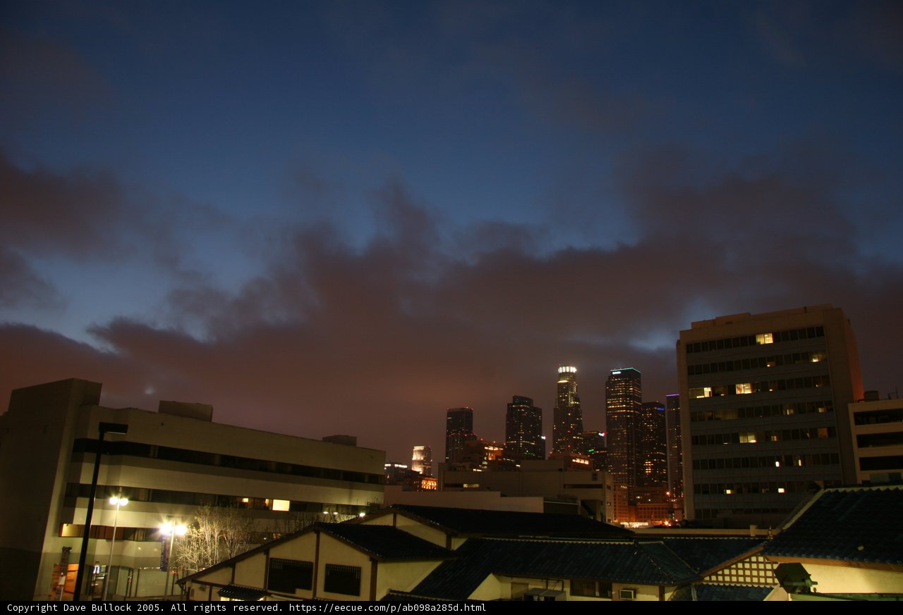Nighttime Skyline of Los Angeles