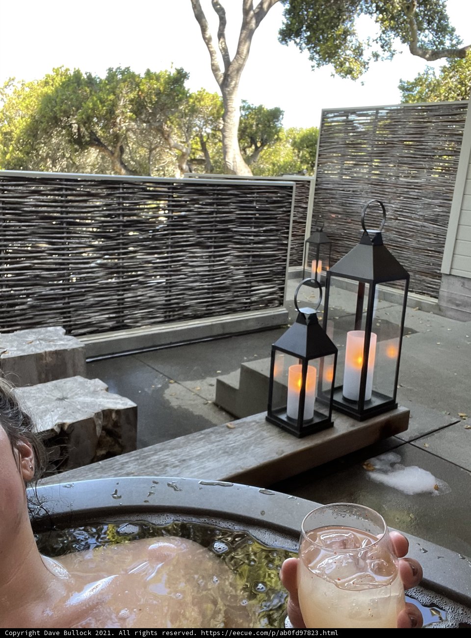 Relaxing in the Hot Tub