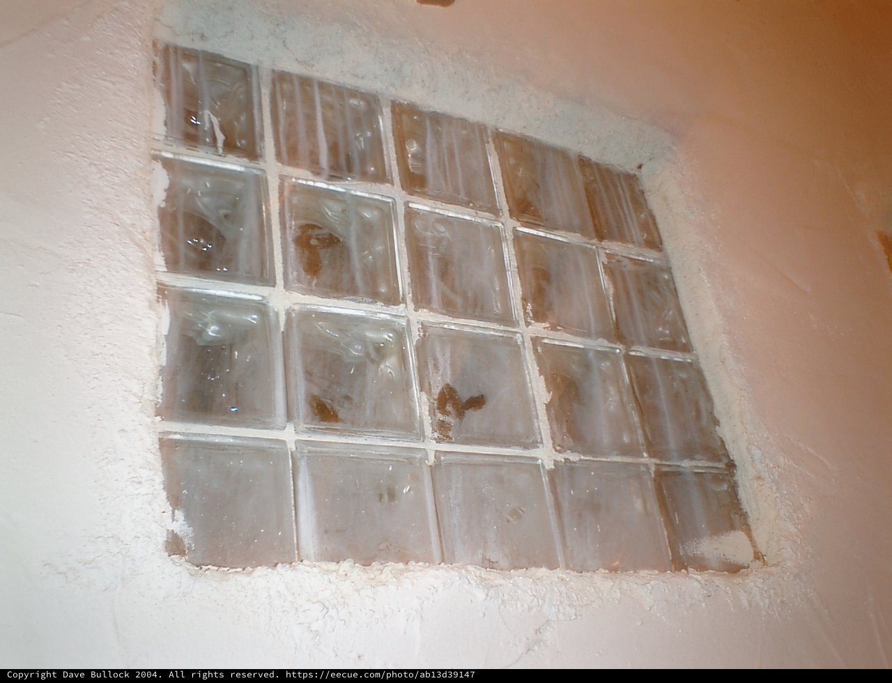 Broken Glass Block Window