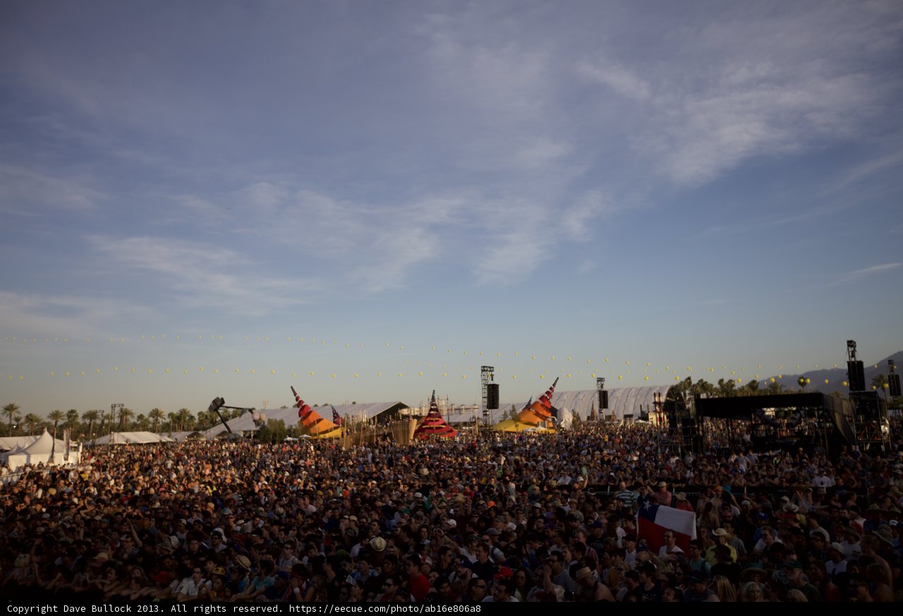 Vibrant Crowd at Coachella Music Festival