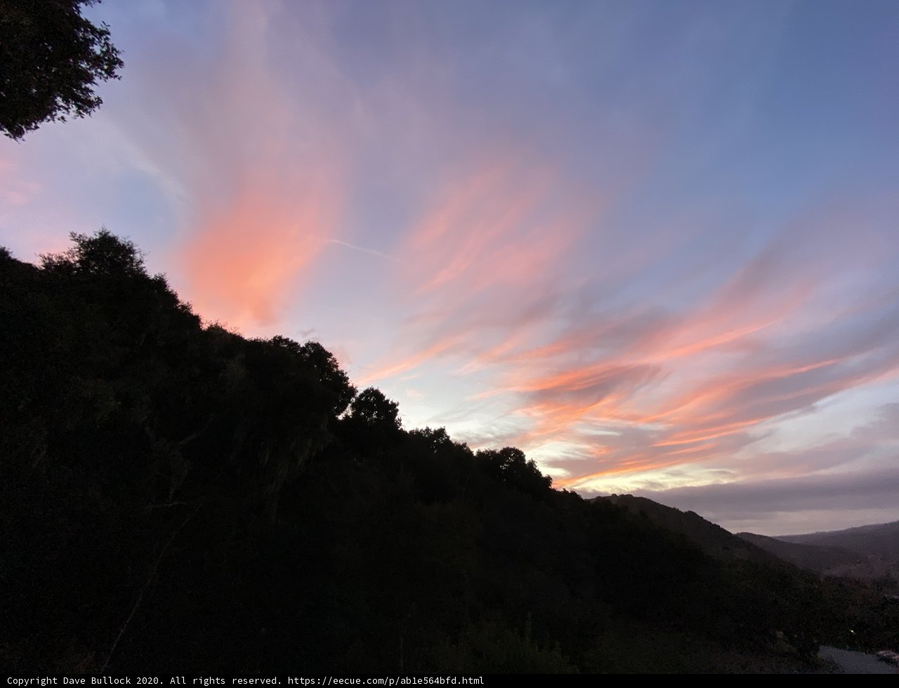 Carmel Valley Sunset Sky with Clouds