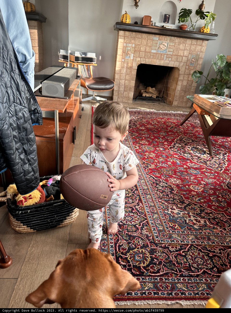 Little Wesley's Football Adventures in the Living Room