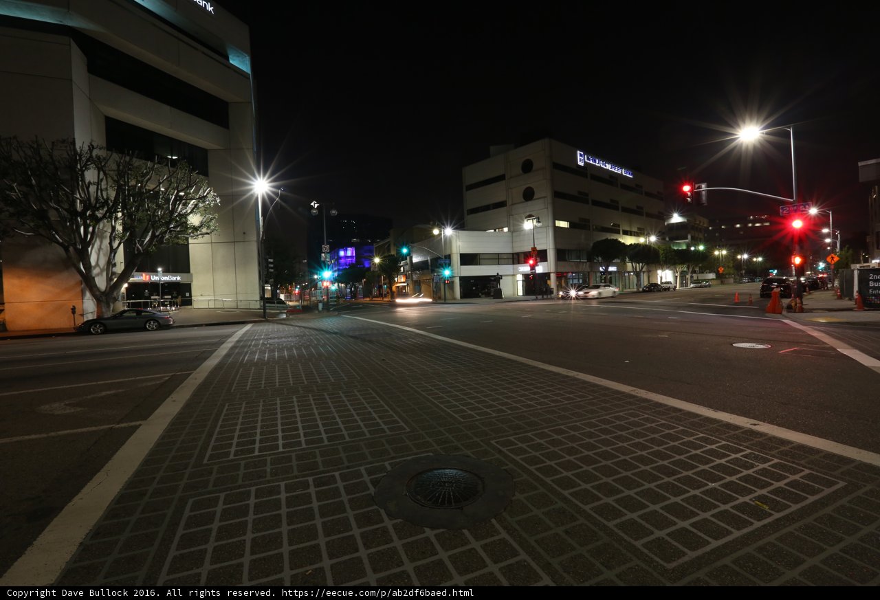 Urban Intersection at Night
