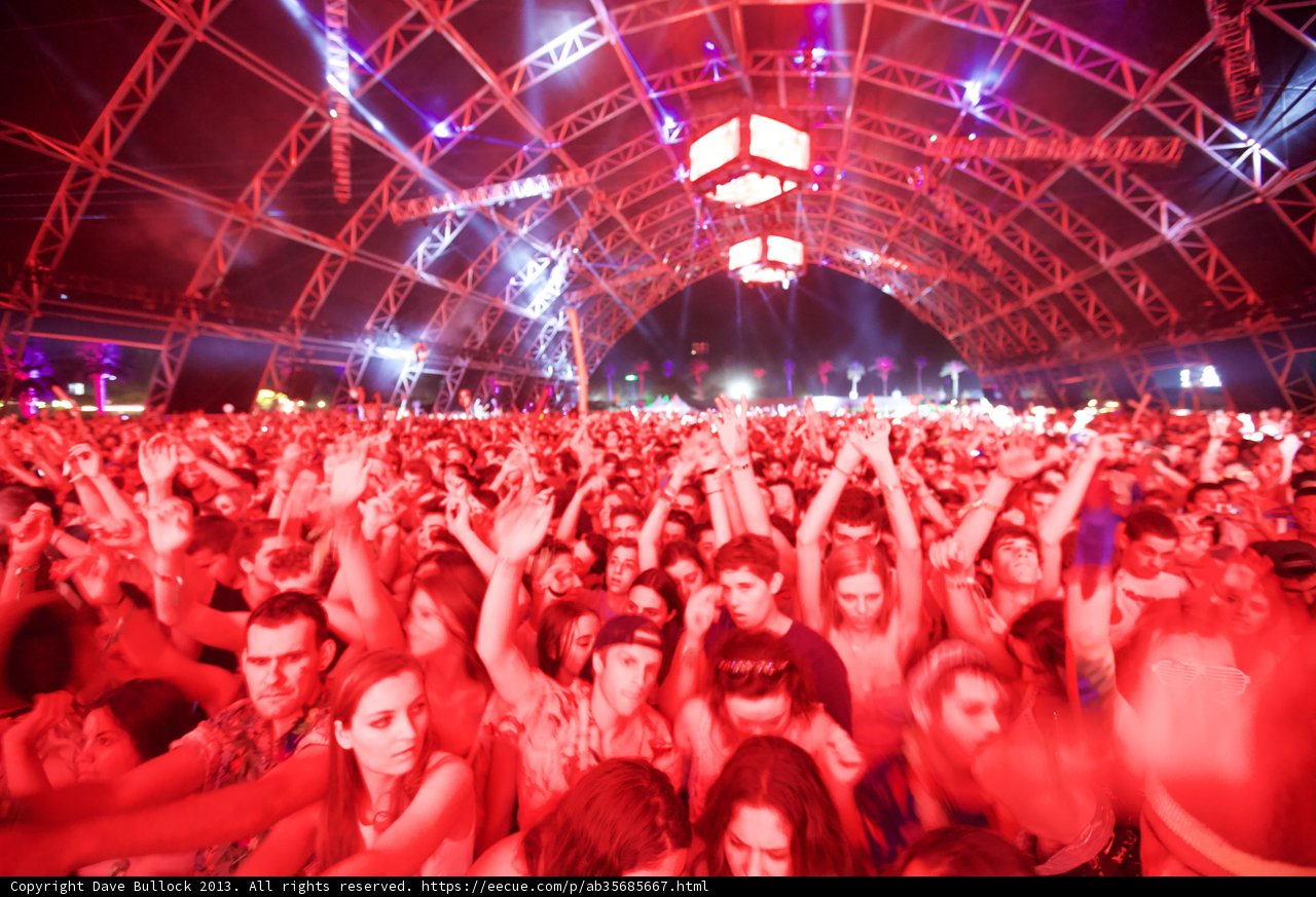 Coachella Music Festival Crowd Goes Wild