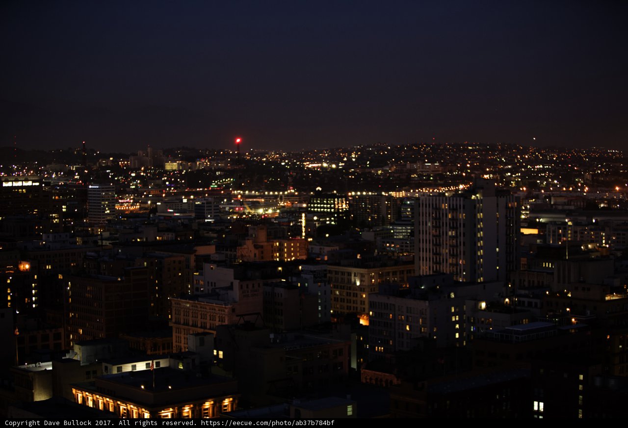 Cityscape Nightscape Captured from Above
