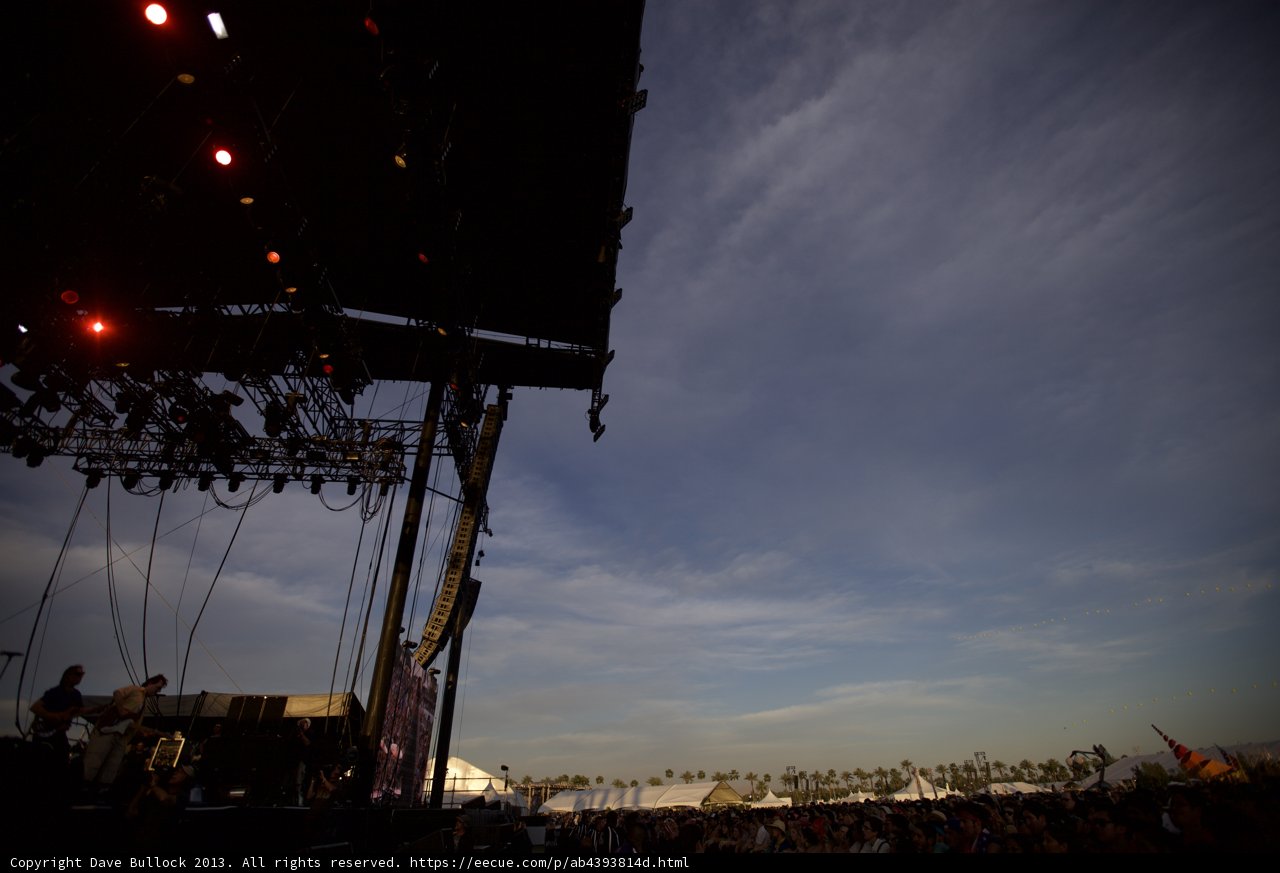 Red Lights, Crowd, and Music at Coachella