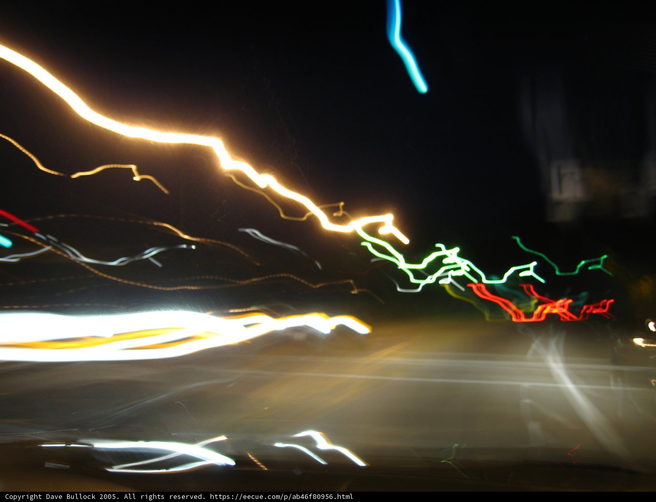 Neon Streak Through the Night