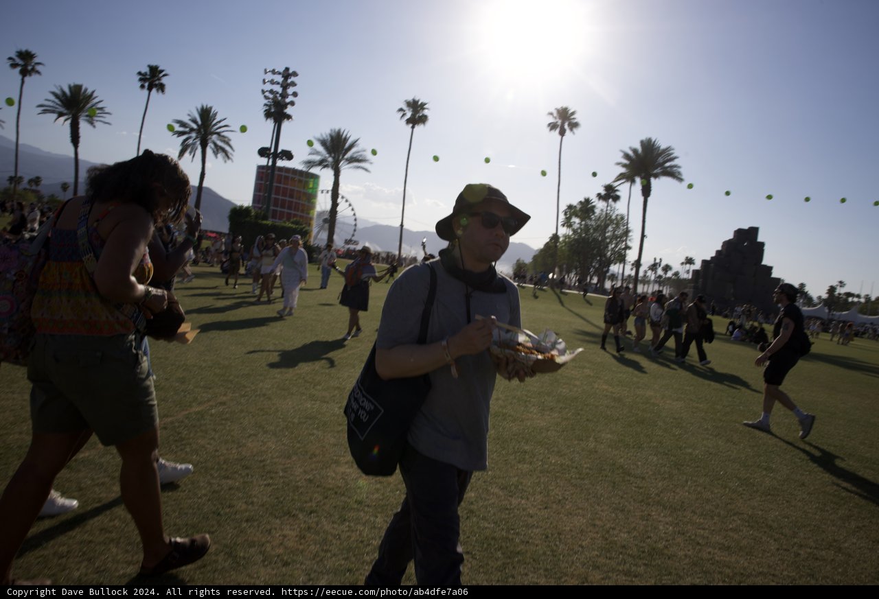 Sunny Vibes at Coachella 2024: A Festive Afternoon on the Green