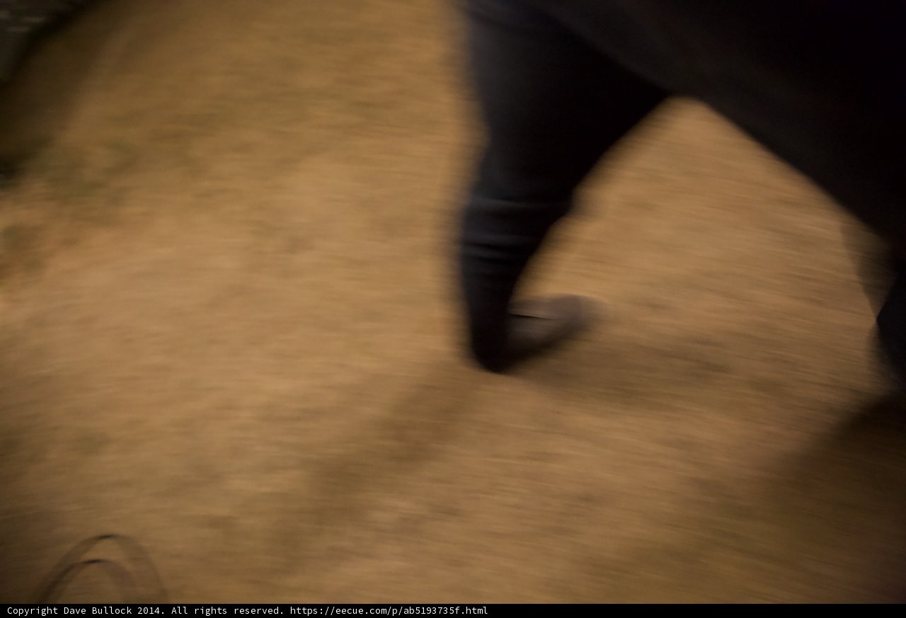 Blurred Steps on Dirt