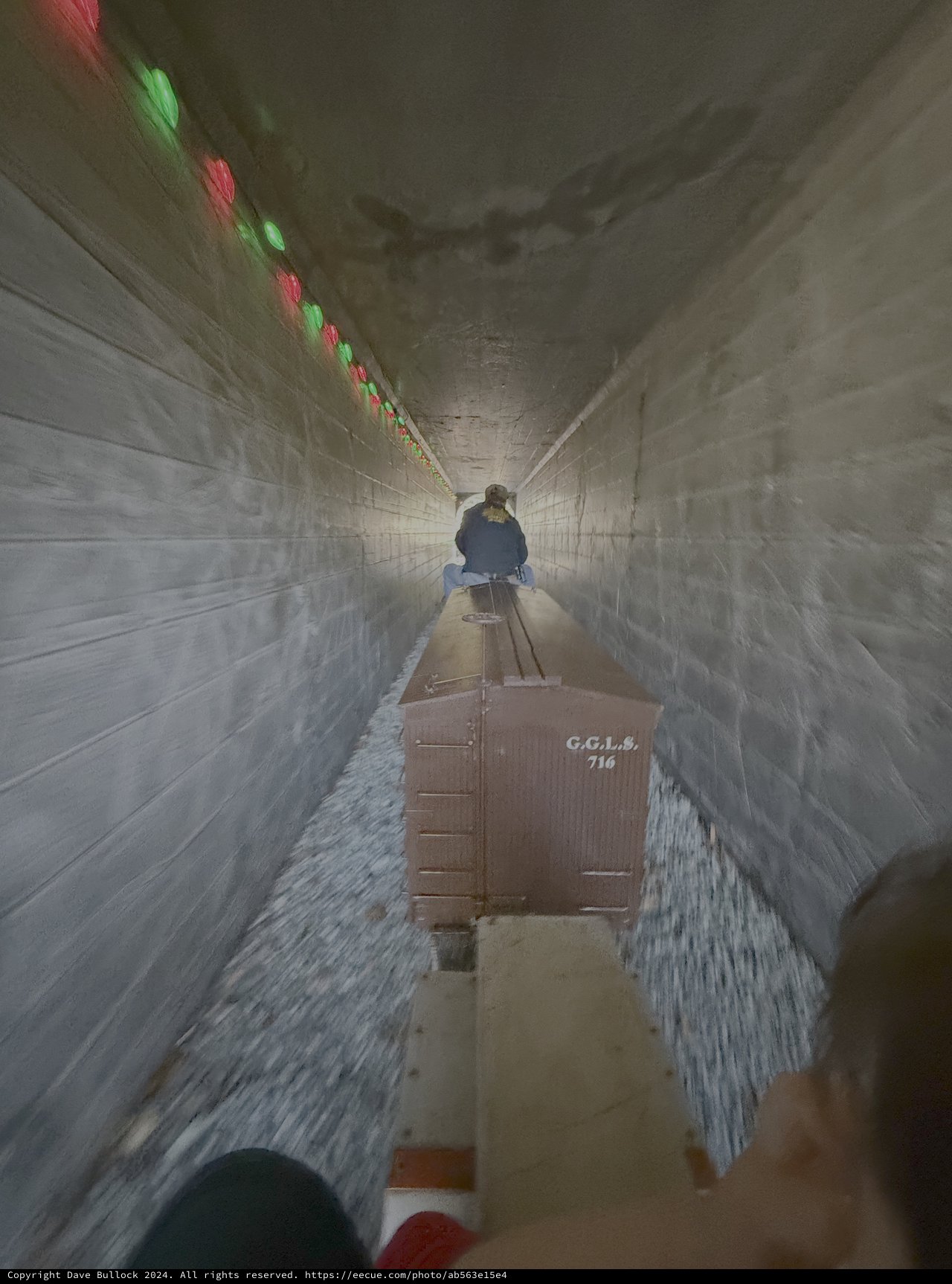 Underground Tunnel Journey with Historic Railway Cart