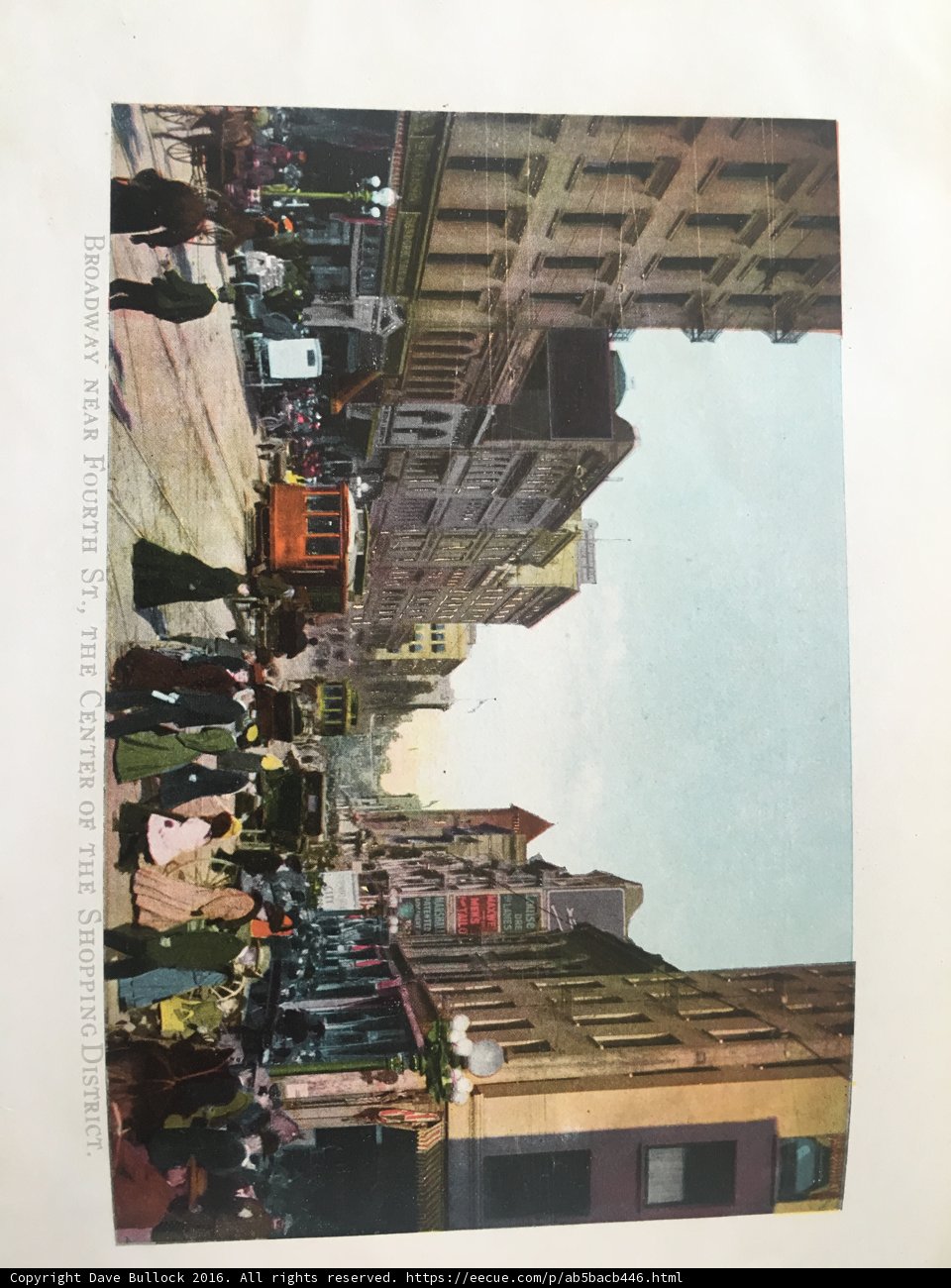 City Street Scene on an Old Postcard