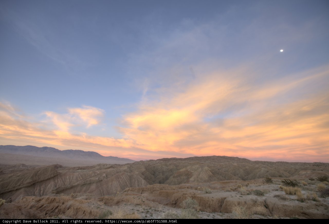 Moonrise Over Anza Borrego
