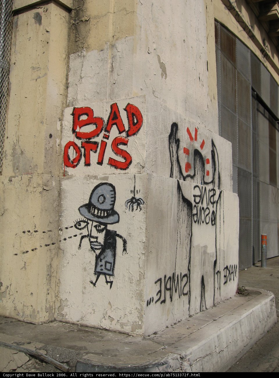 Bad Ots Graffiti on a Building Wall