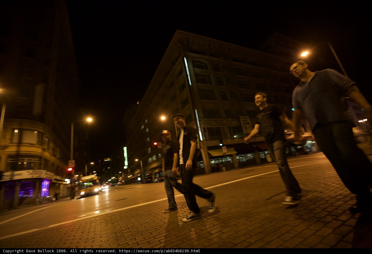 Nighttime Walk in the Urban Metropolis